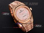 Perfect Replica TZ Factory 15452 Audemars Piguet Royal Oak Rose Gold Full Diamonds Watches